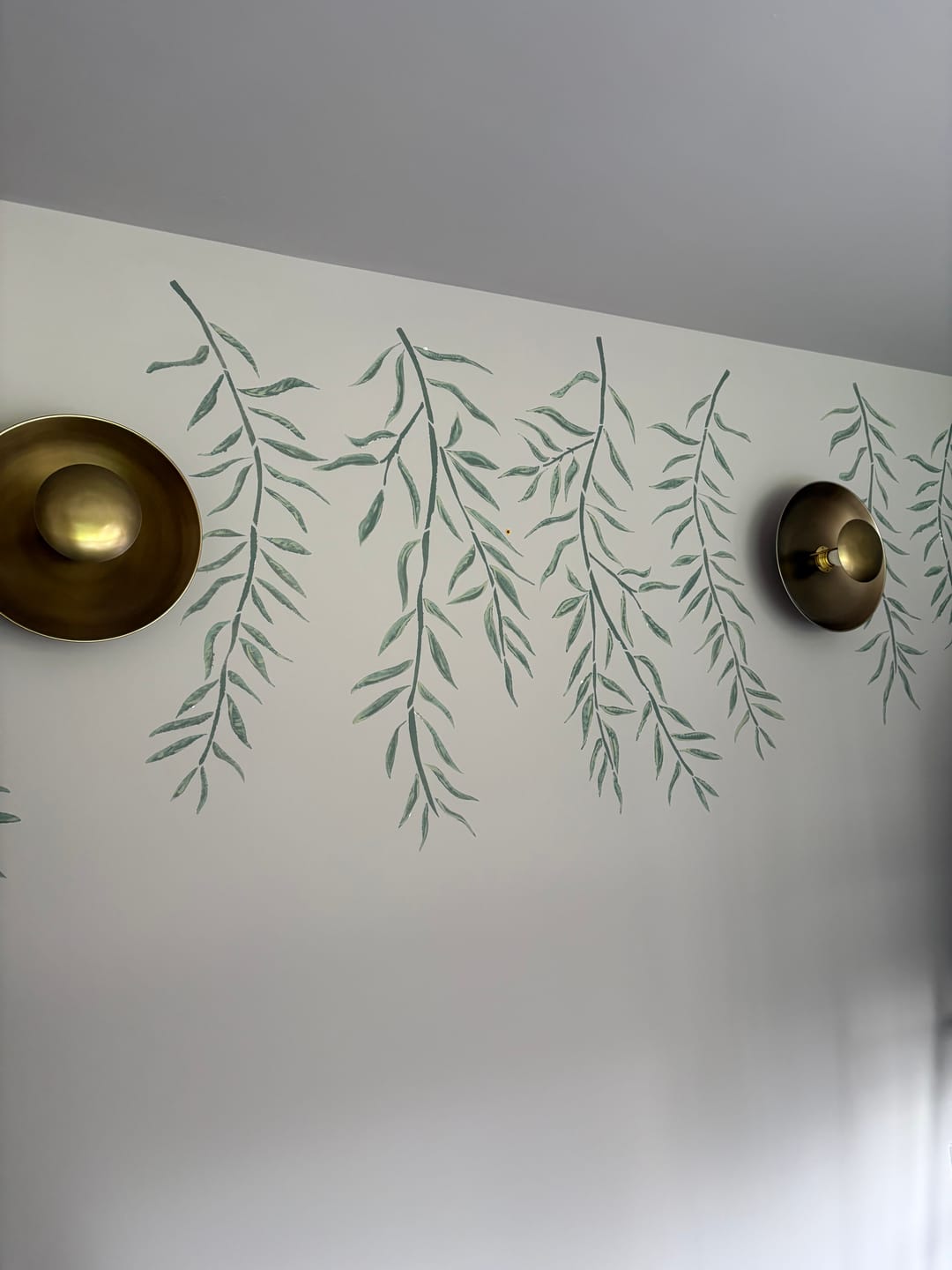Customer photo review of Willow Branches Wall Stencil Set