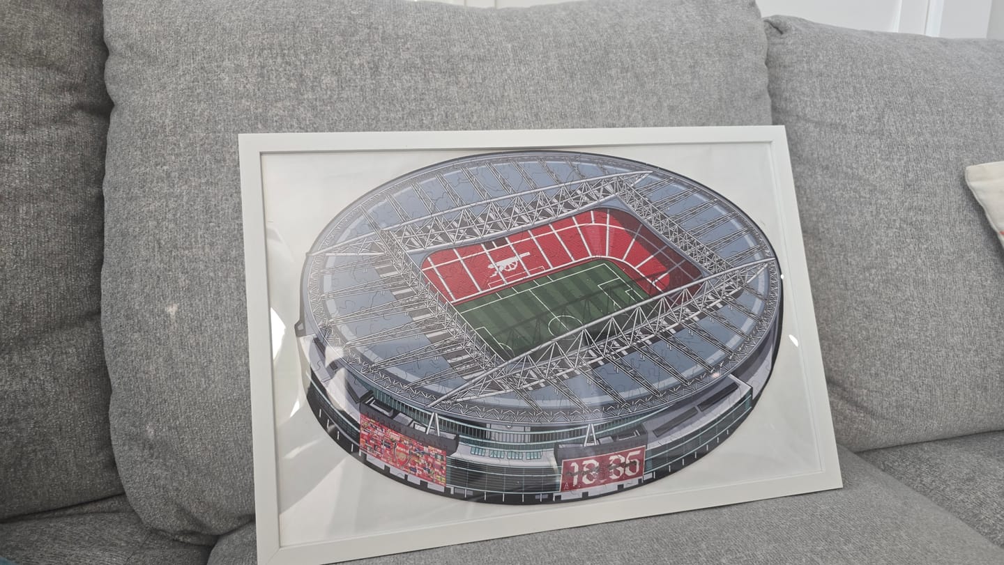 Customer photo review of Arsenal FC® Emirates Stadium Wooden Puzzle