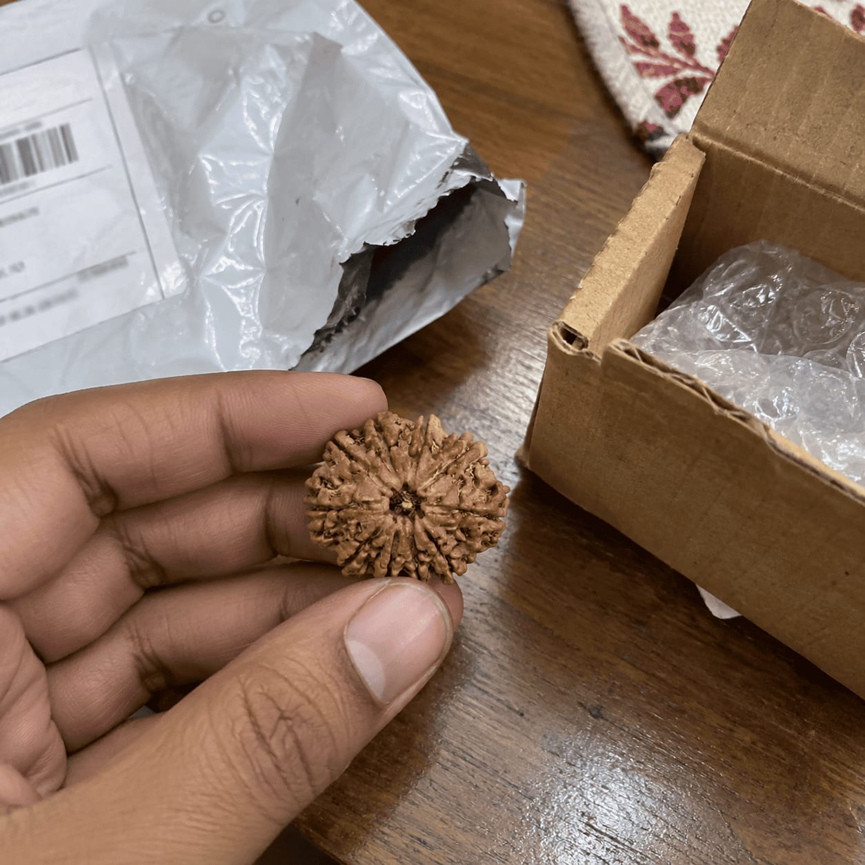 Customer photo review of 10 Mukhi Rudraksha (Nepali)