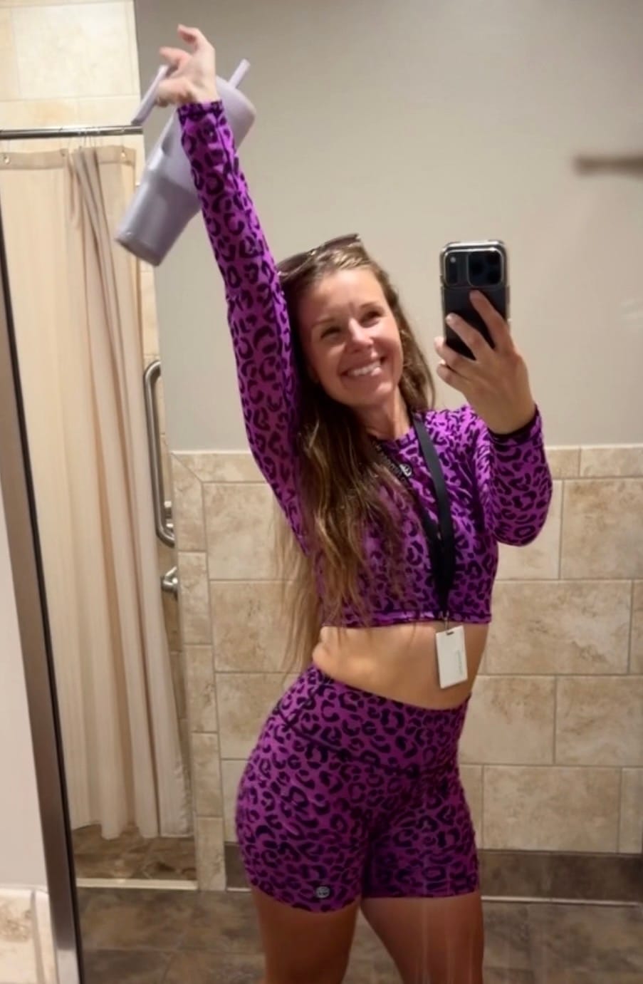 Customer photo review of Ultrabright High Waisted Biker Shorts
