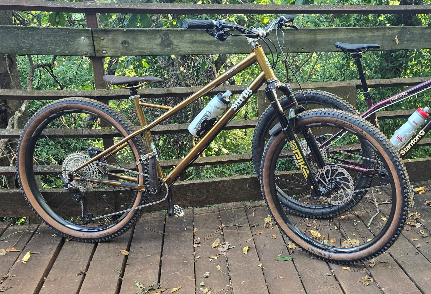 Customer photo review of Metallic RockShox Pike Fork Decal