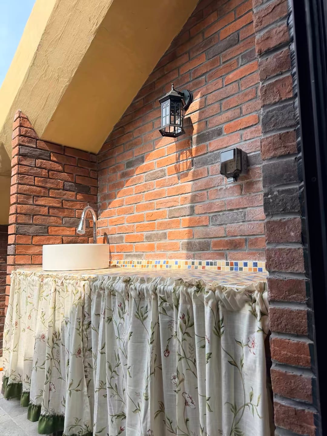 Customer photo review of Countryside Floral Cabinet Curtain