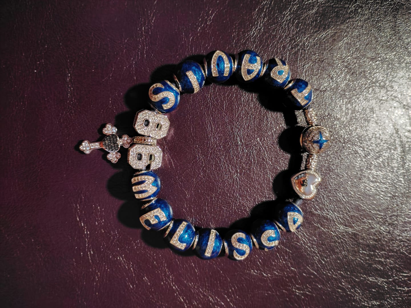 Customer photo review of Number Six Tarnish-resistant Silver With Enamel Charms In White Gold Plated