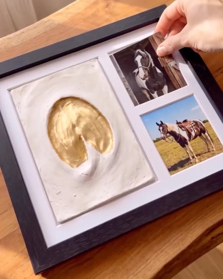 Customer photo review of Hoofmark™  Clay Hoofprint Frame