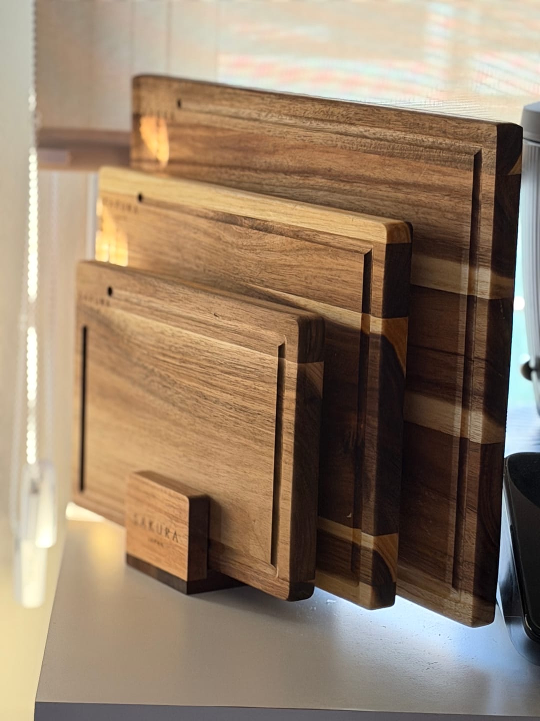 Customer photo review of Set X3 Tablas De Corte C/Base Sakura Sequence Edition Acacia