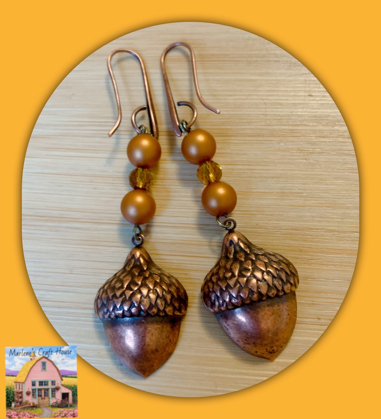 Customer photo review of Austrian Crystal & Pearl Bead Mix in Amber