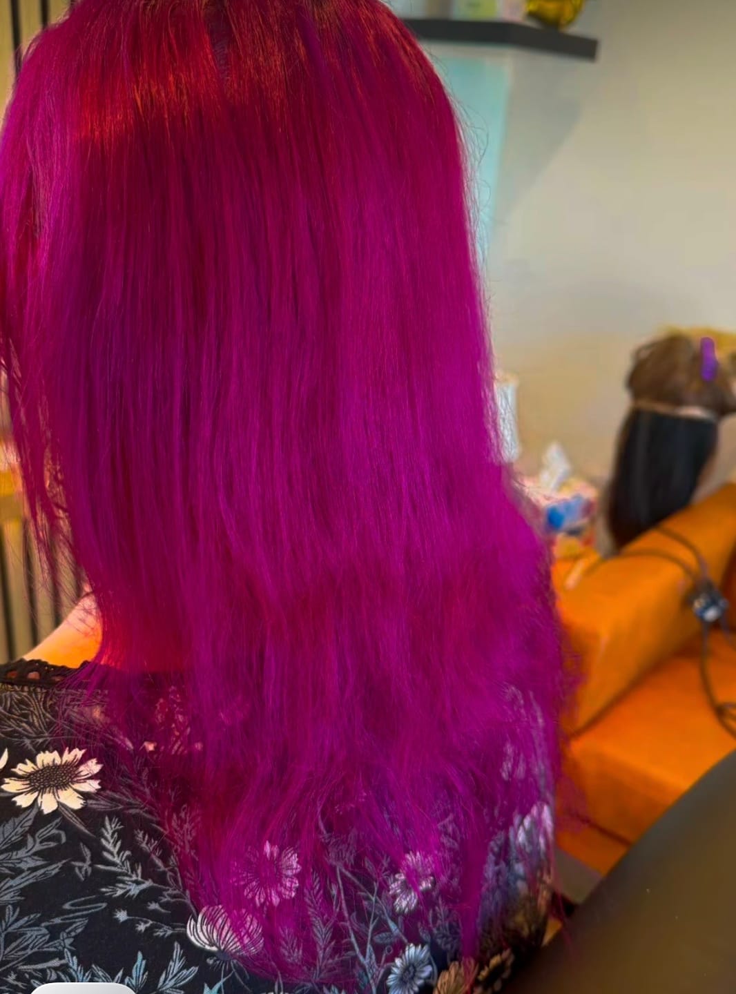 Customer photo review of Mattie Cerise - Vegan Semi-Permanent Direct Dye Hair Color Cream 210 ml