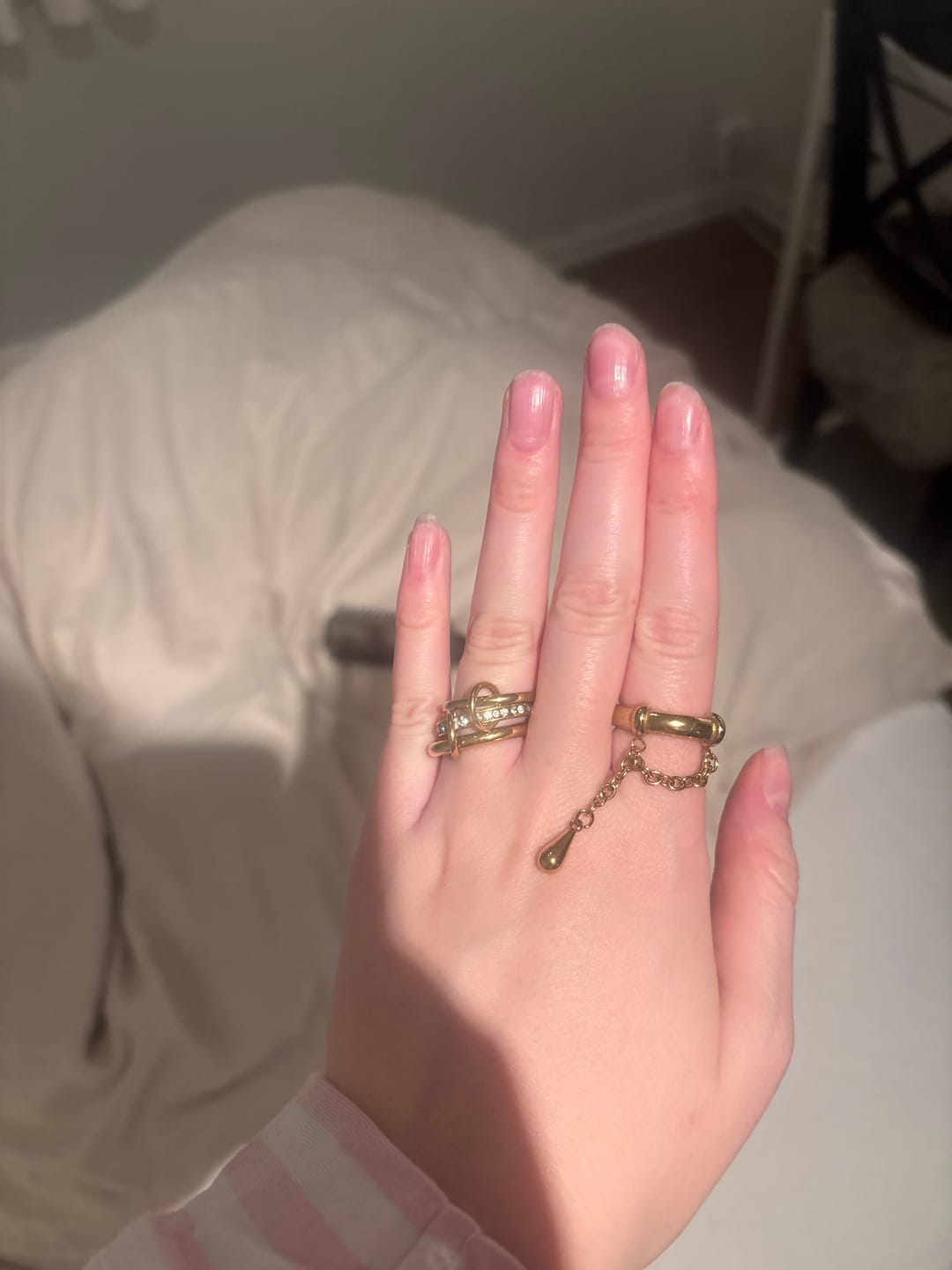 Customer photo review of Ethel - Stacked Ring Crystal Stainless Steel