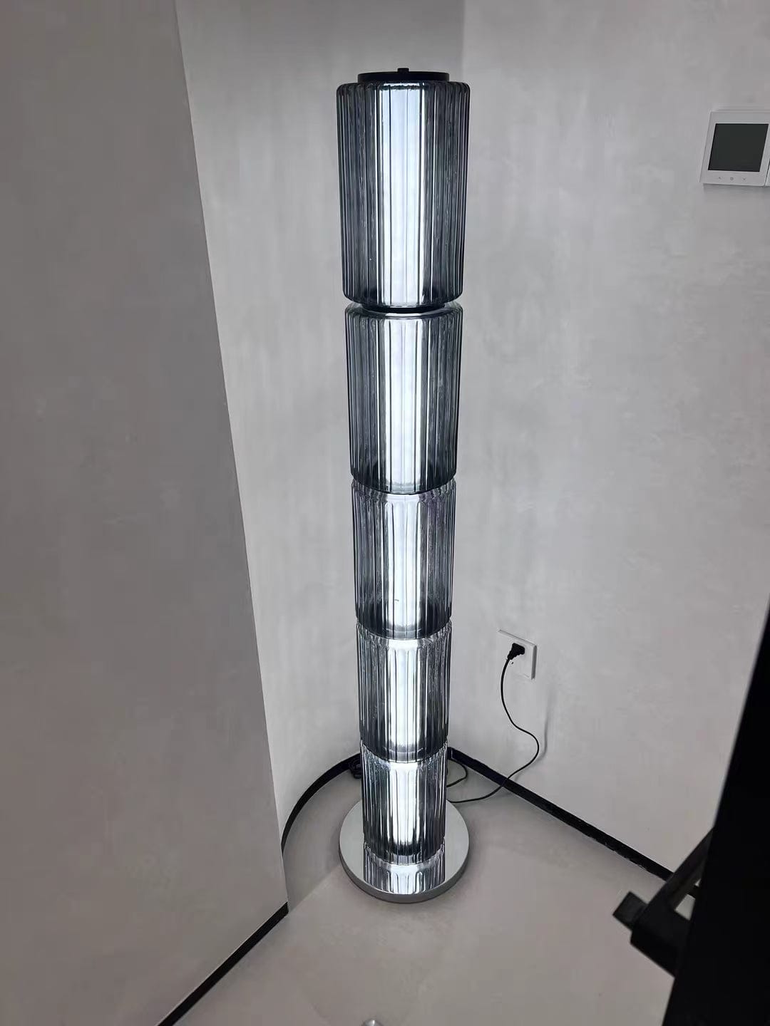 Customer photo review of Mallory Column Glass Floor Lamp