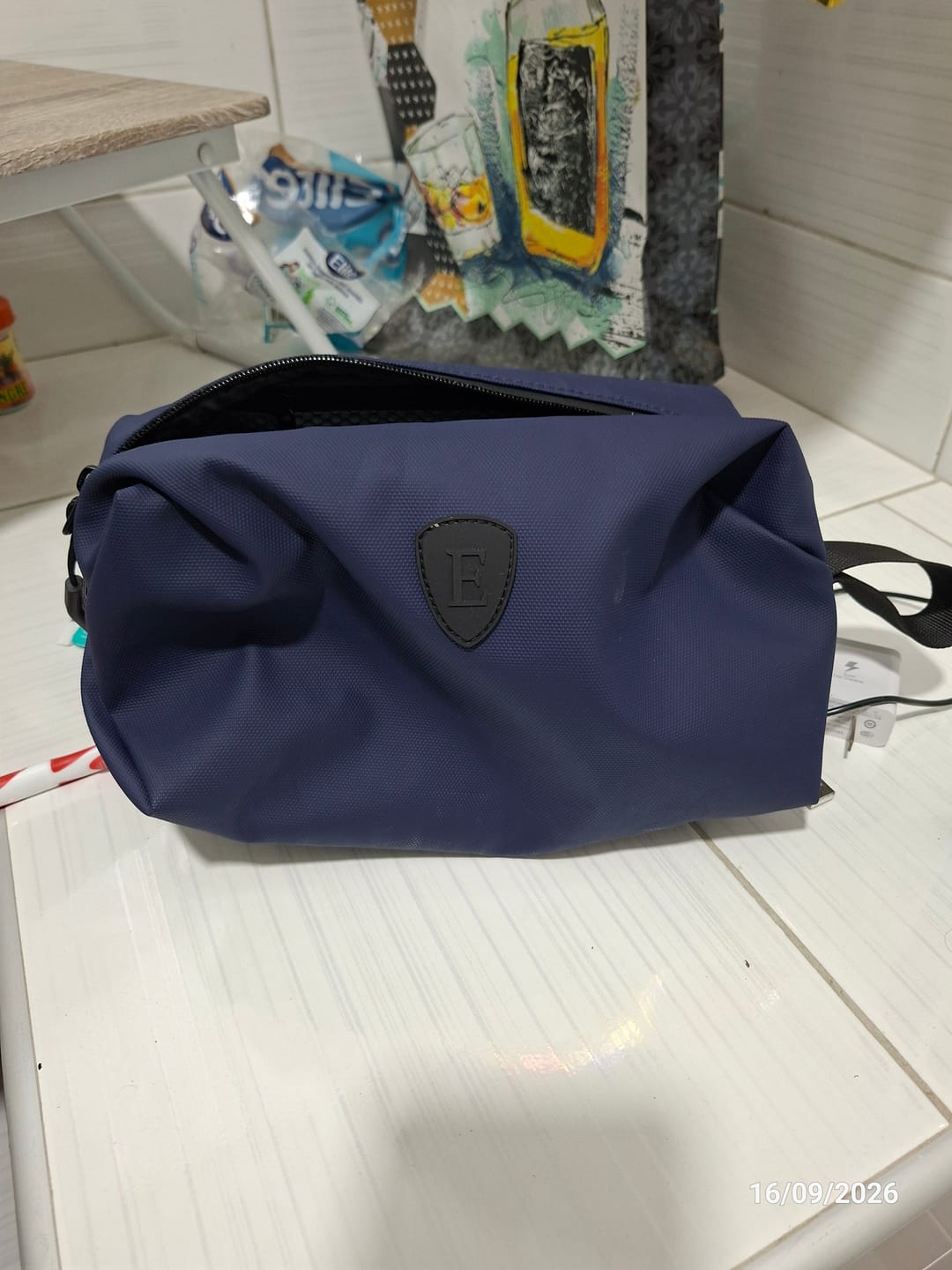 Customer photo review of The Wash Bag Blue