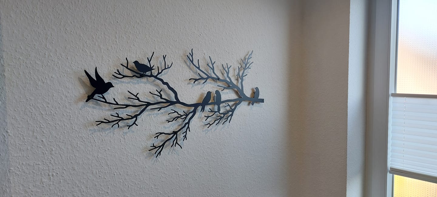 Customer photo review of Décoration murale en métal moderne - Oiseaux sur branche (V.02)