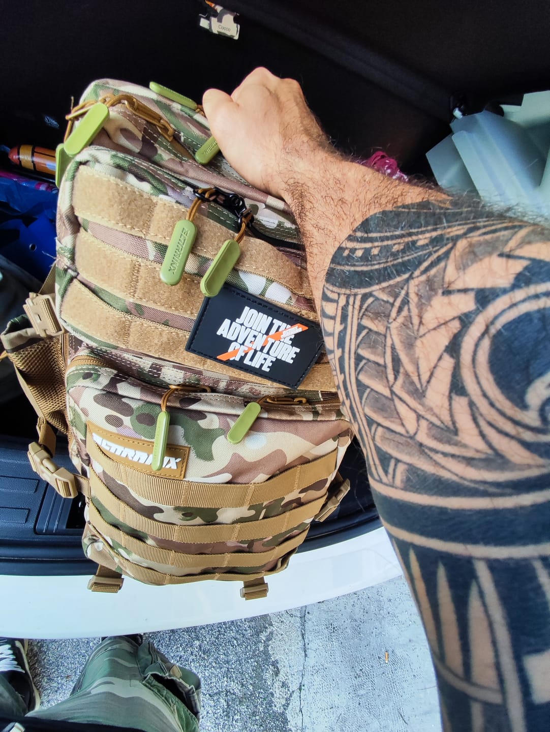 Customer photo review of Mochila Táctica V1 45L All In Camuflaje