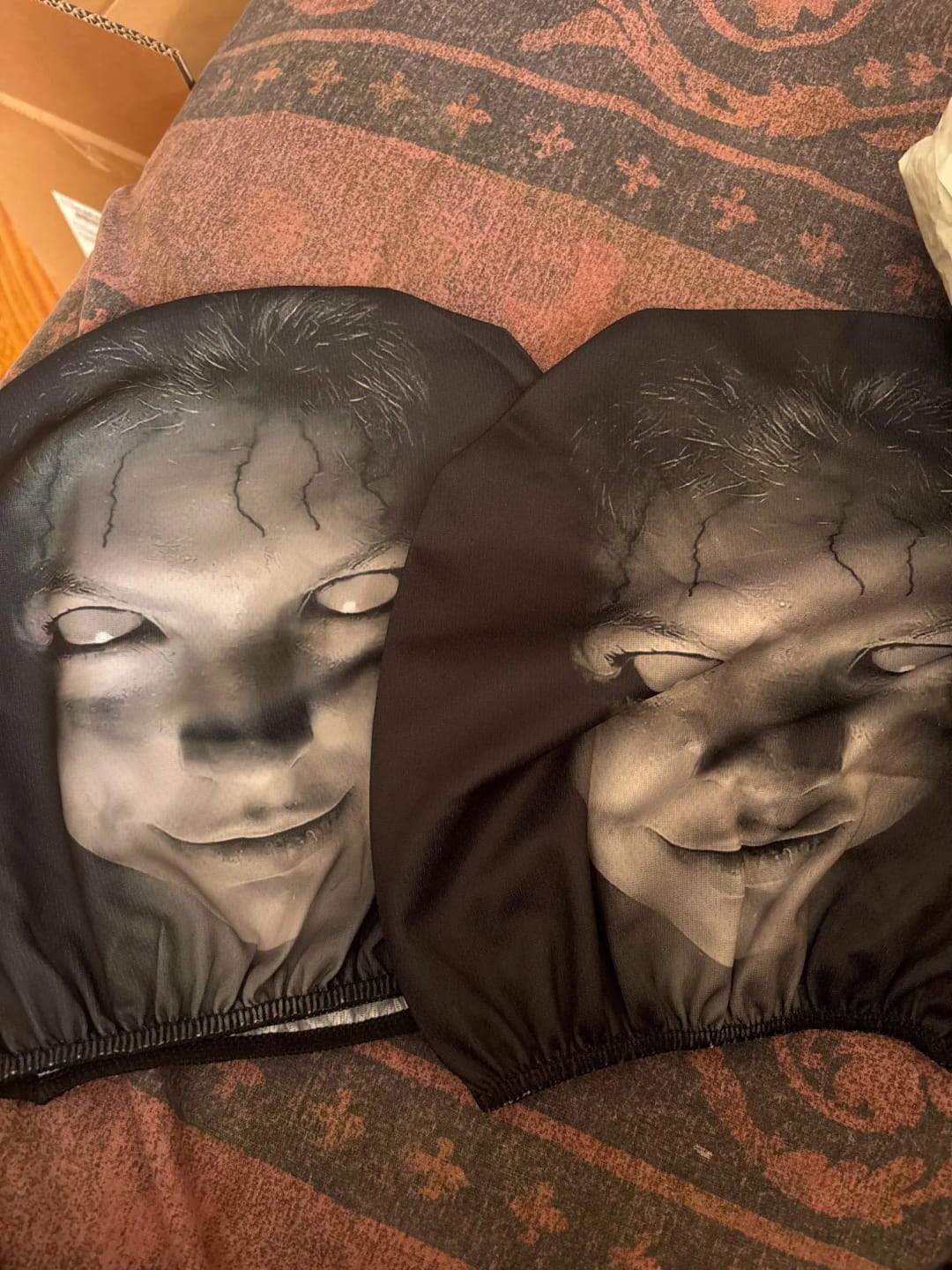 Customer photo review of SpookSeat™ Spooky Car Headrest Covers