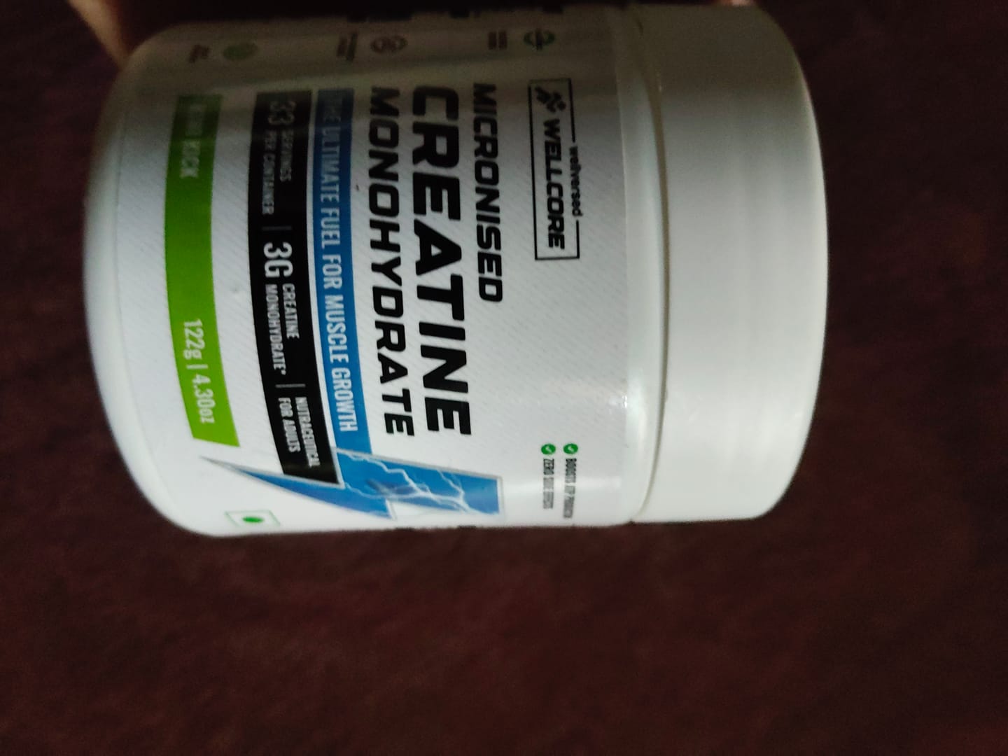 Customer photo review of Wellcore - Pure Micronised Creatine Monohydrate | Kiwi Kick (122g, 33 servings)