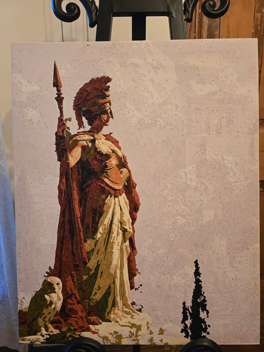 Customer photo review of Warrior Athena | Paint by Number