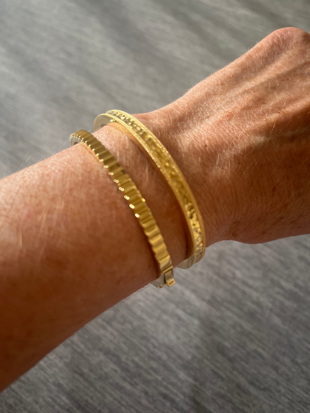 Customer photo review of Mini Pleat Bangle
