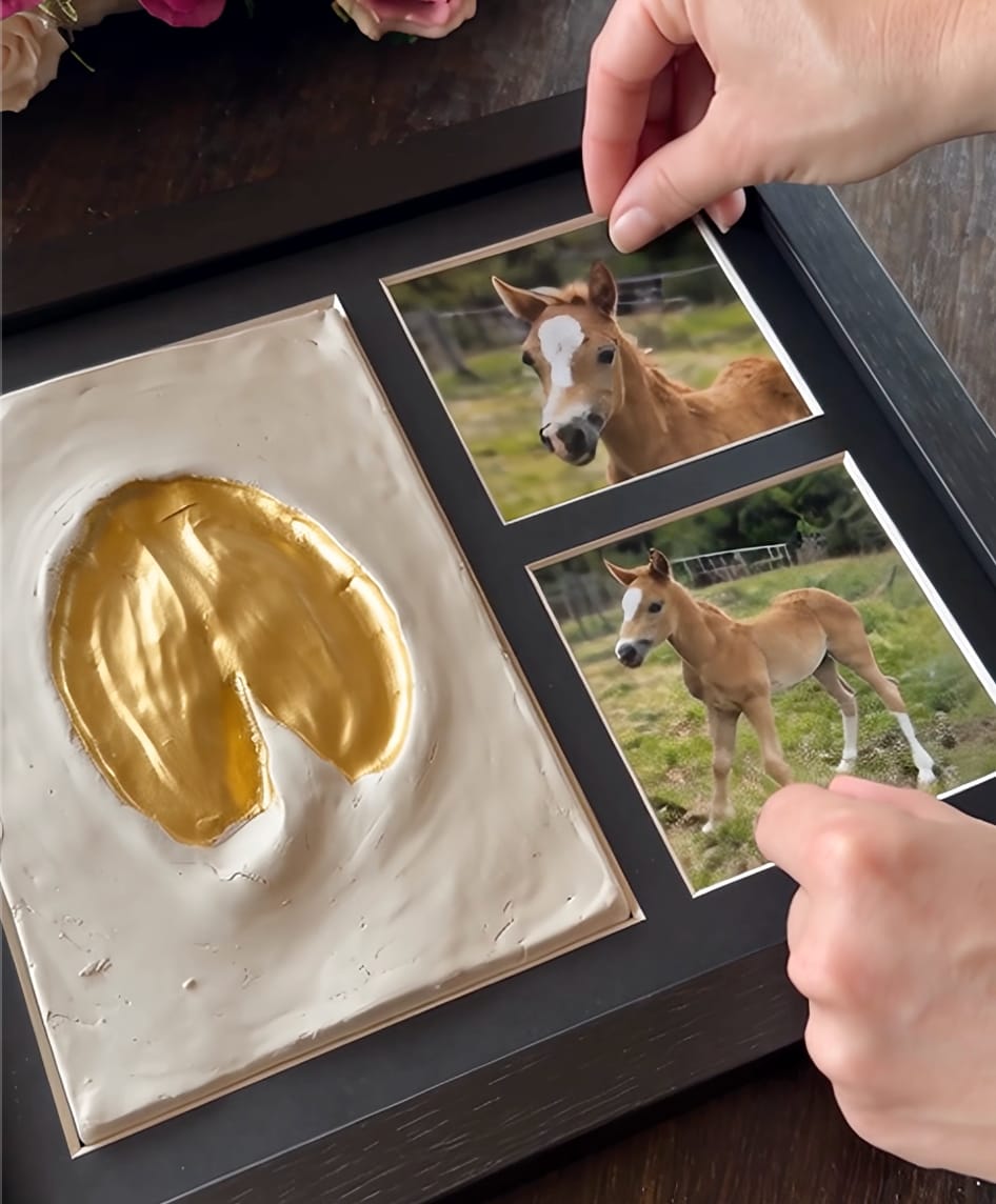 Customer photo review of Hoofmark™  Clay Hoofprint Frame