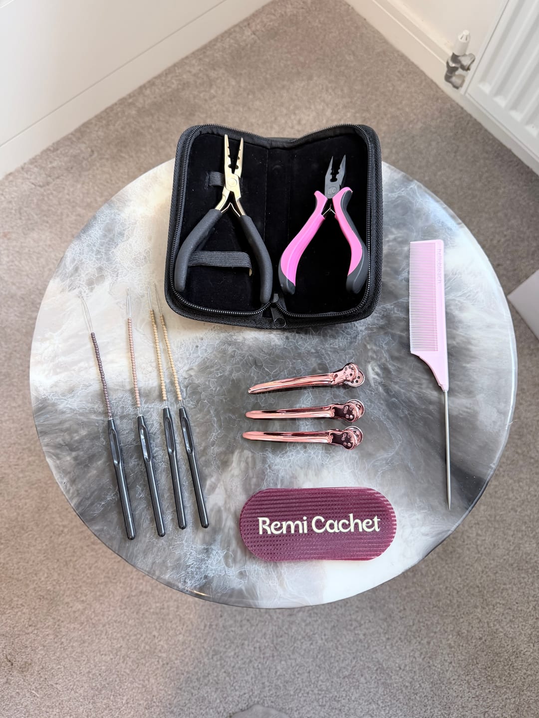 Customer photo review of Nano and Micro Pliers for Hair Extensions