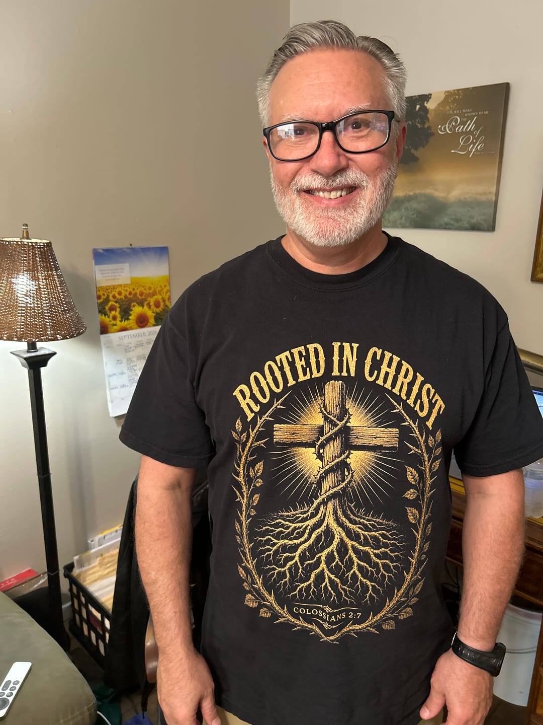 Customer photo review of ROOTED IN CHRIST - T-Shirt