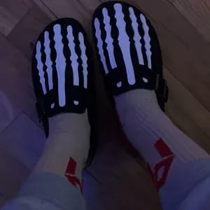 Customer photo review of Skeleton Mule Slides
