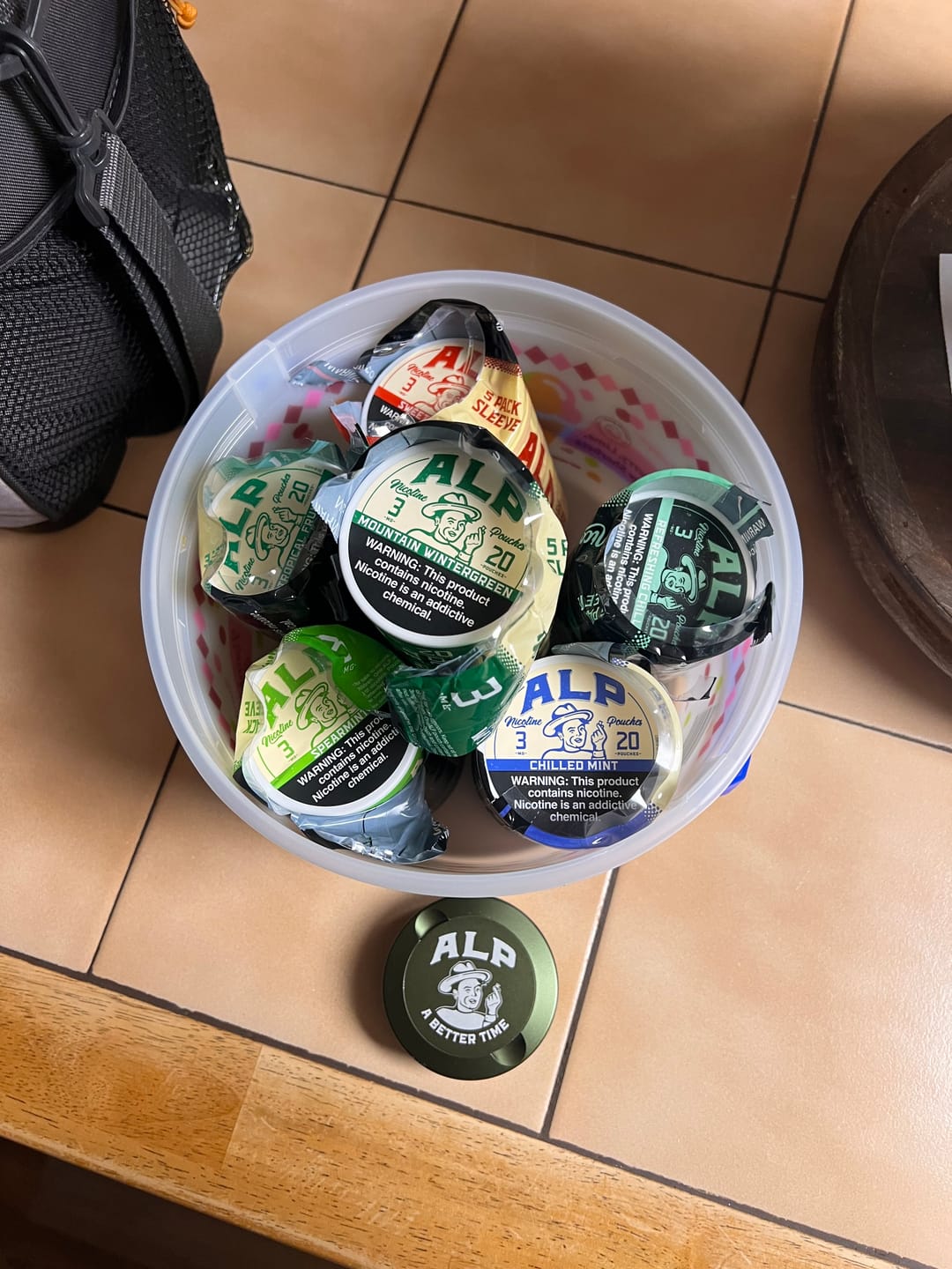 Customer photo review of 30 Pack Nicotine Pouches Combo