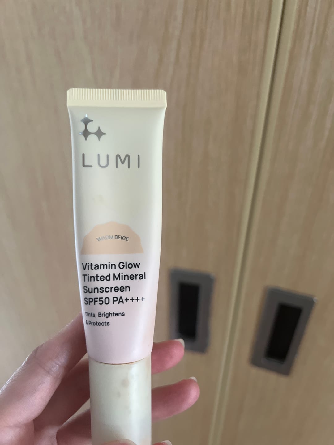 Customer photo review of Vitamin Glow Tinted Mineral Sunscreen SPF50 PA++++