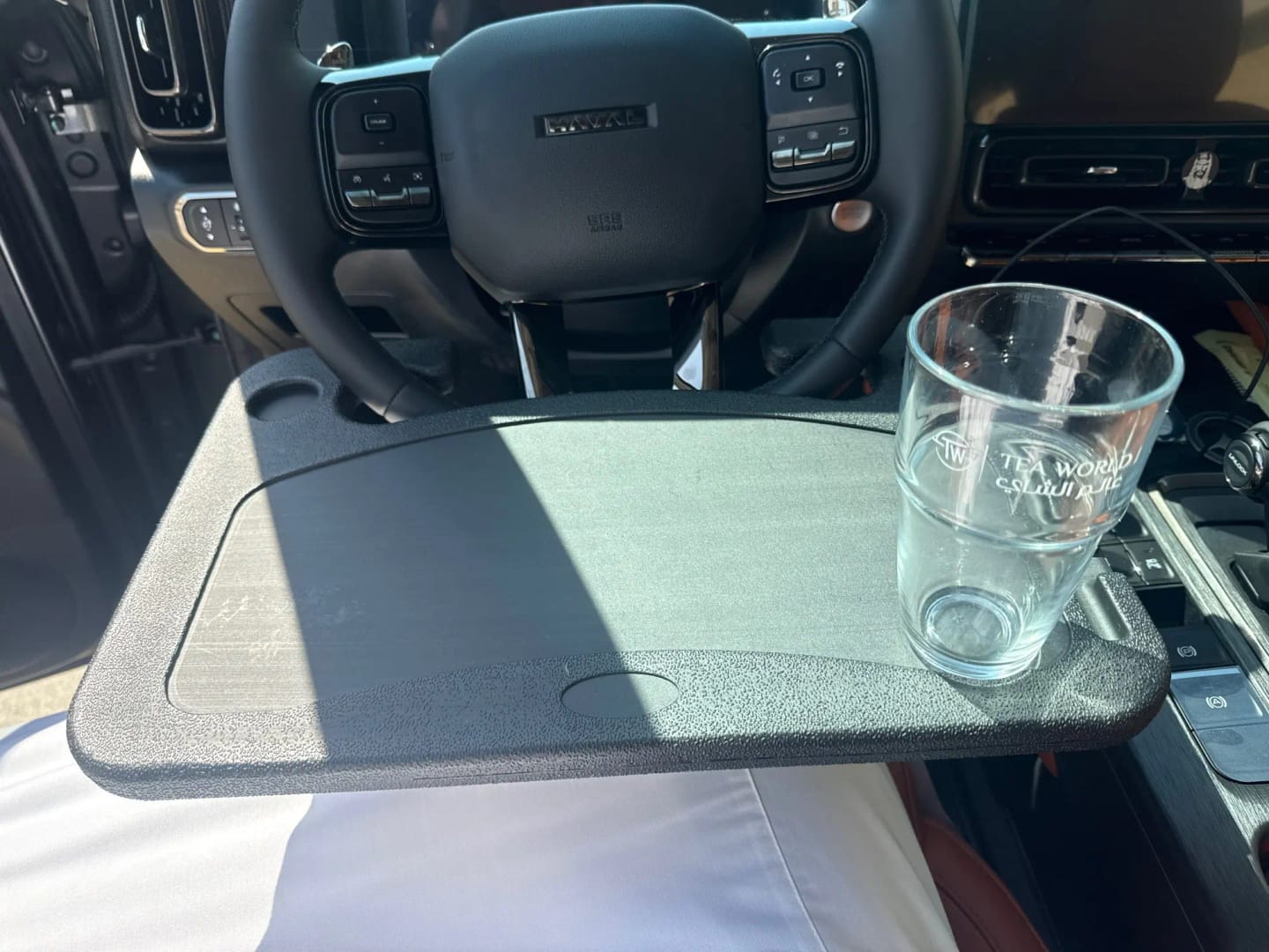 Customer photo review of Portable Car Laptop Computer Desk Mount Stand Eat Work Car Steering Wheel Dining Table BracketDrink Food Coffee Tray Board