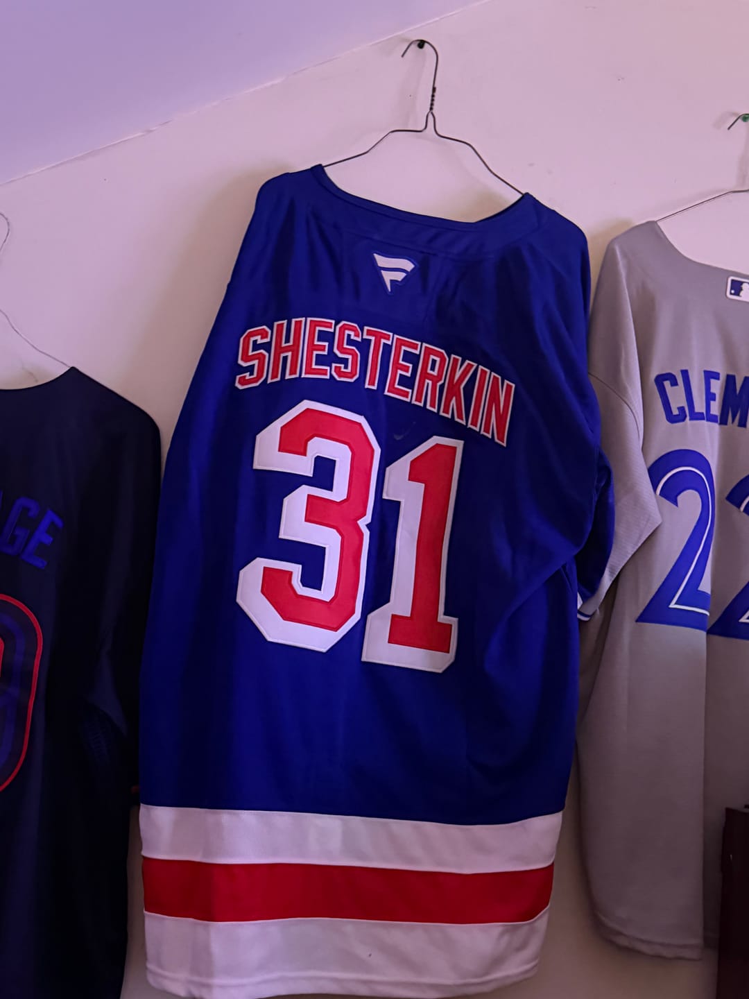 Customer photo review of Men's New York Rangers Igor Shesterkin #31 Blue Jersey
