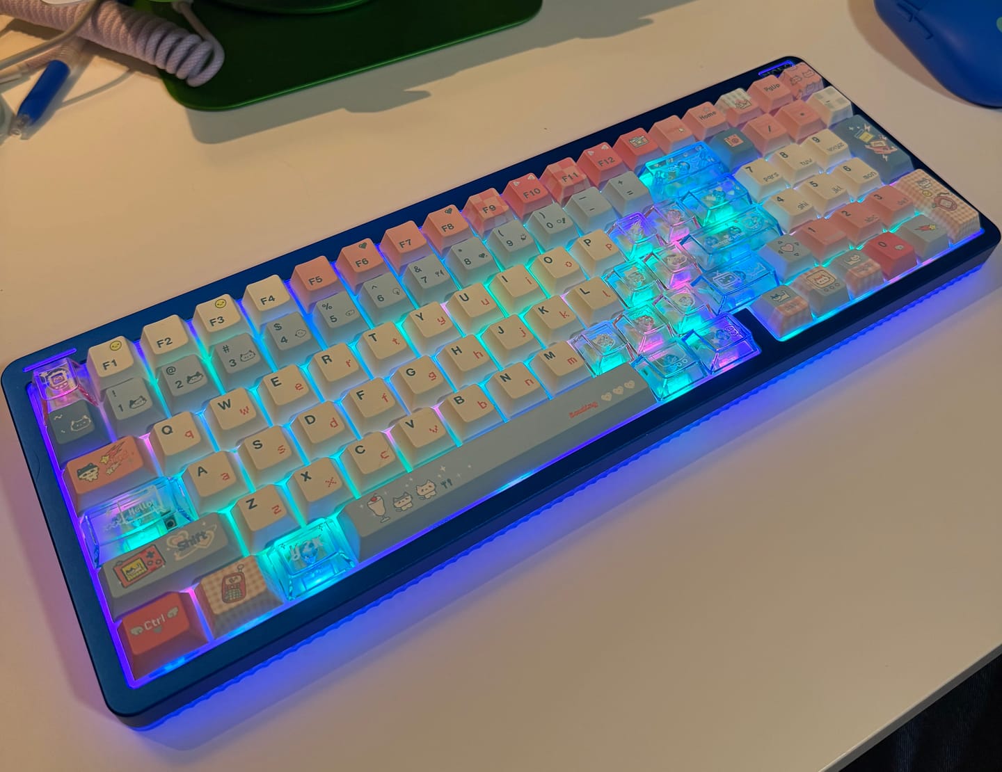 Customer photo review of SOUL CAT Electro Meow PBT Keycap