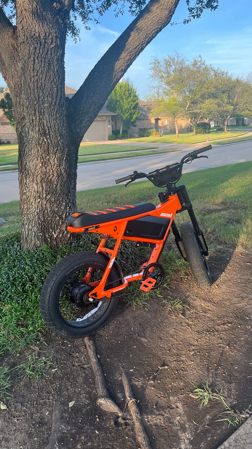 Customer photo review of Custom Seat Cover: Juiced 2026 Scrambler