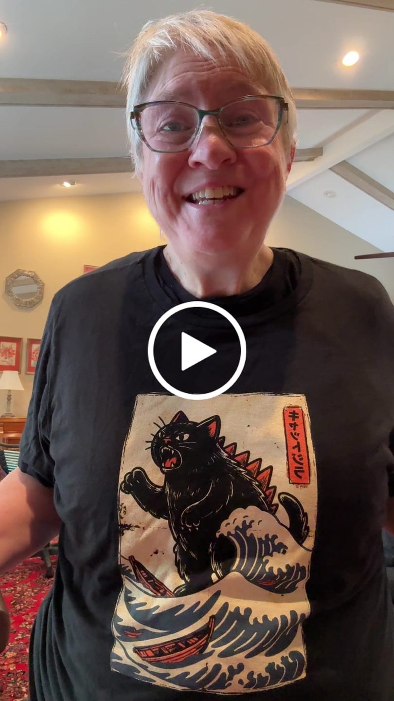 Customer video review of Vintage Wave of Kyattojira Womens Tee