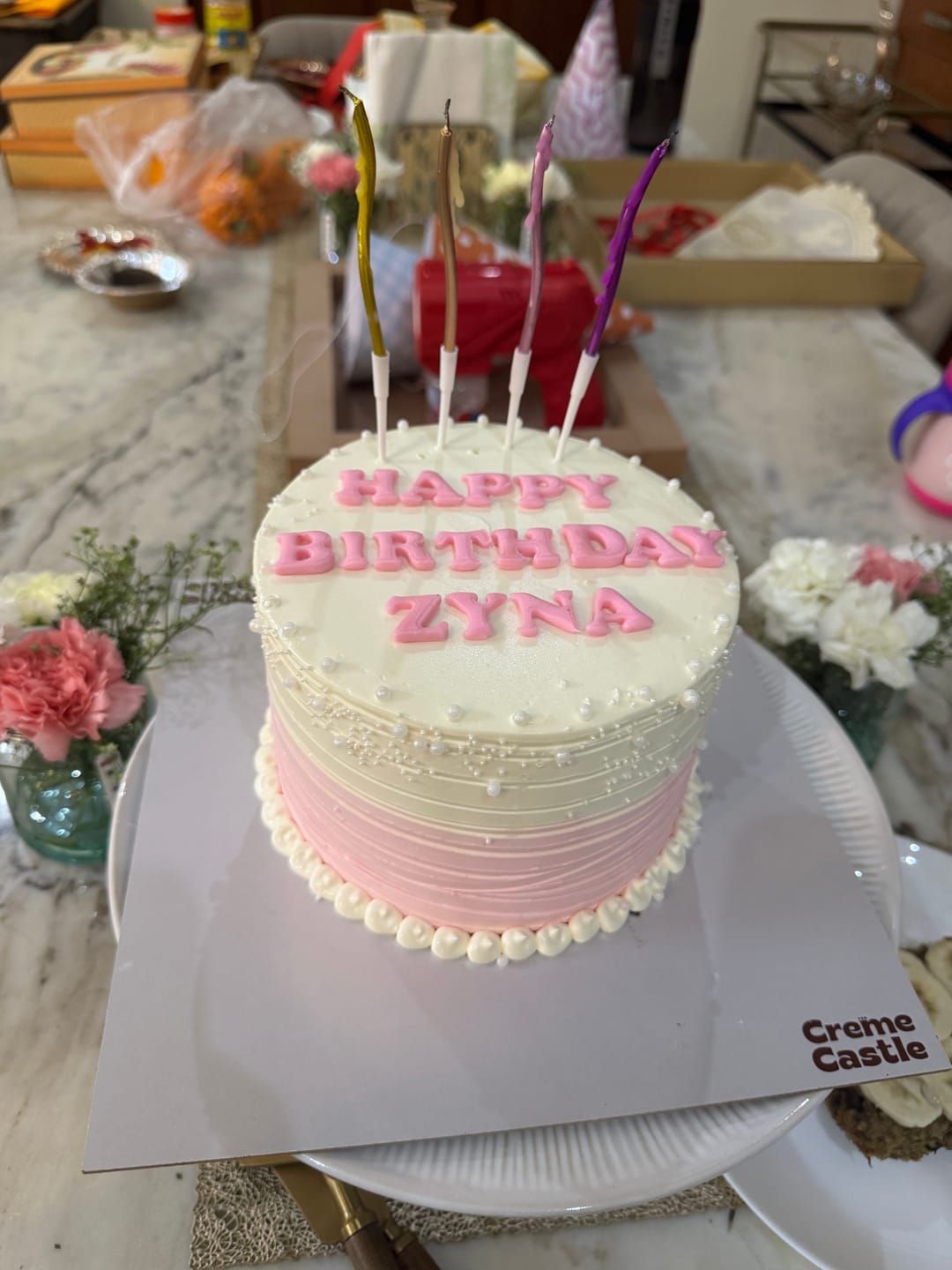 Customer photo review of Ombre Pearl Textured Cake