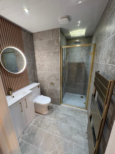 Customer photo review of Nuie Binsey Fluted Mono Basin Mixer with Push Button Waste - Brushed Brass