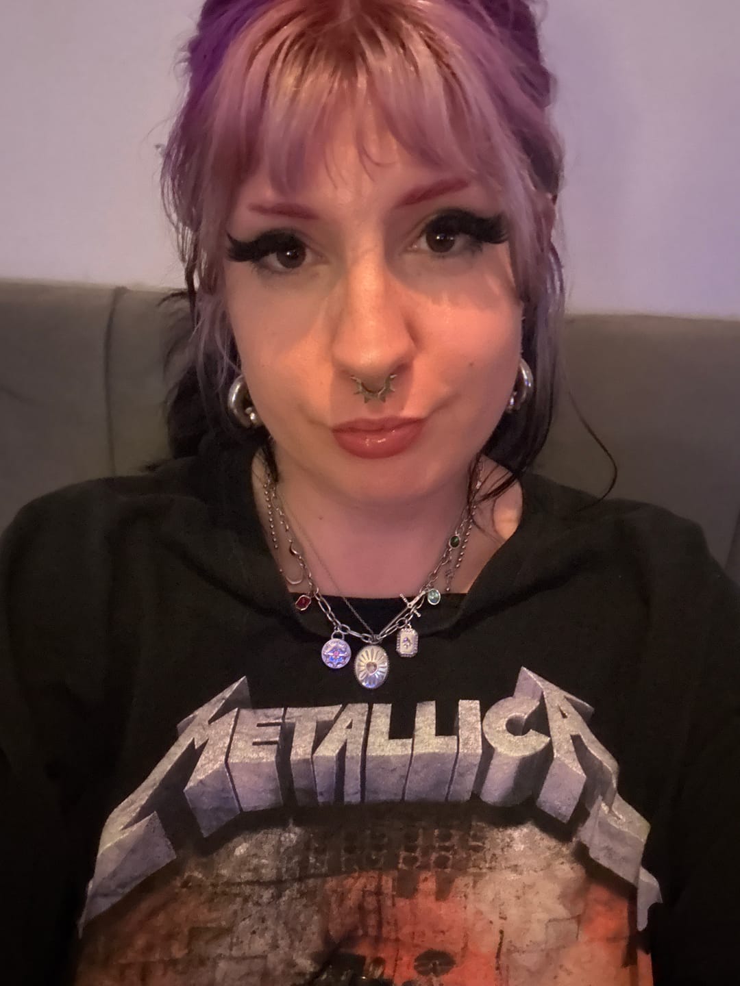Customer photo review of Etalie Silver Rainbow Charm Necklace