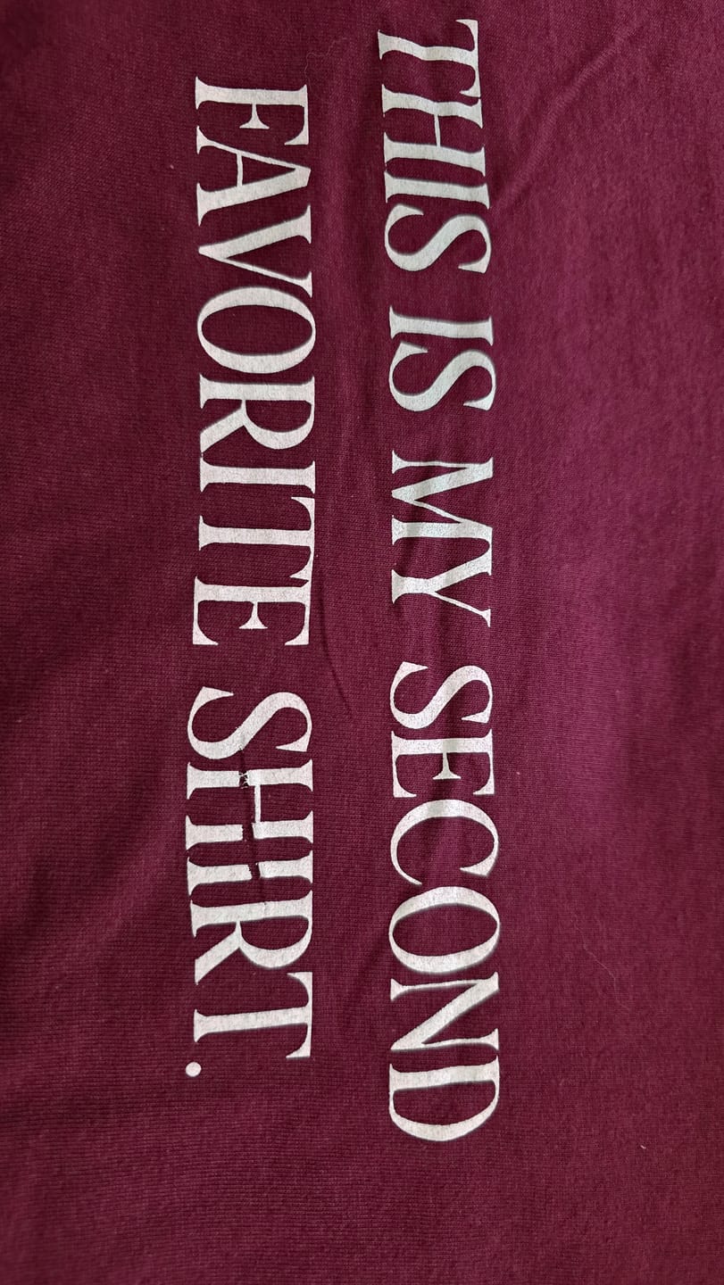 Customer photo review of This Is My Second Favorite Shirt T-shirt