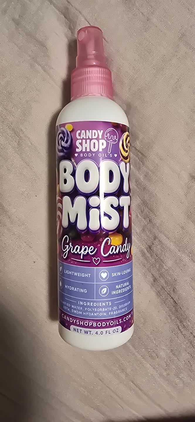 Customer photo review of Grape Candy – Full Body Mist