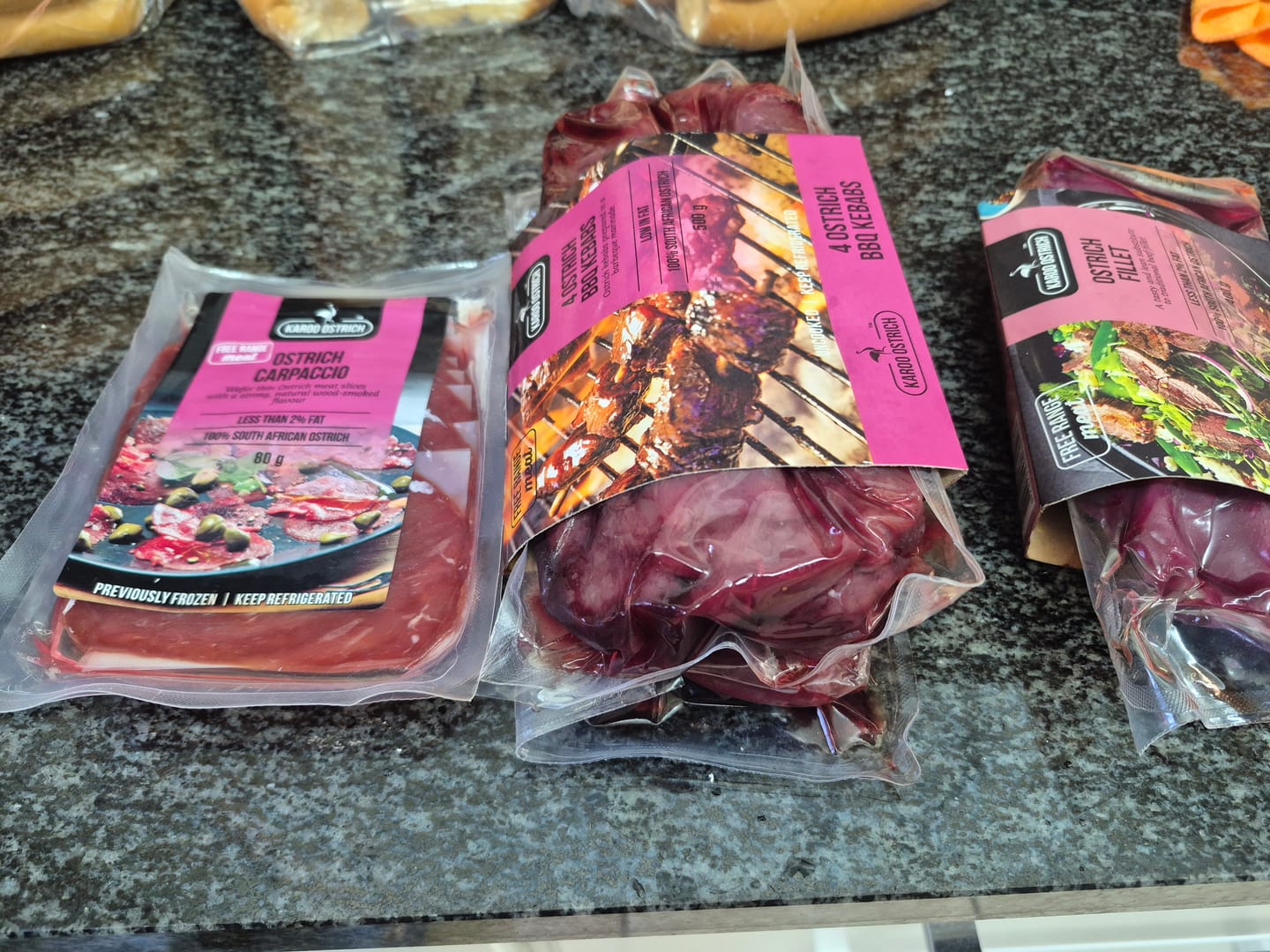 Customer photo review of Black Pepper Ostrich Pastrami