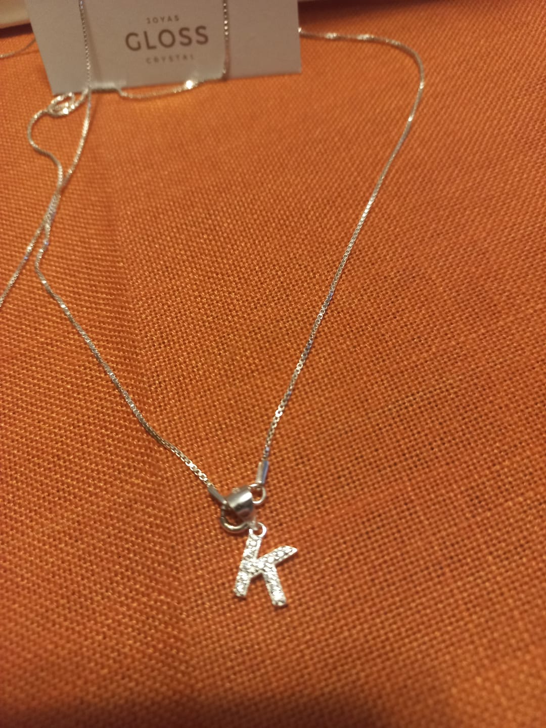 Customer photo review of Collar Iniciales Plata - Letra Medianas