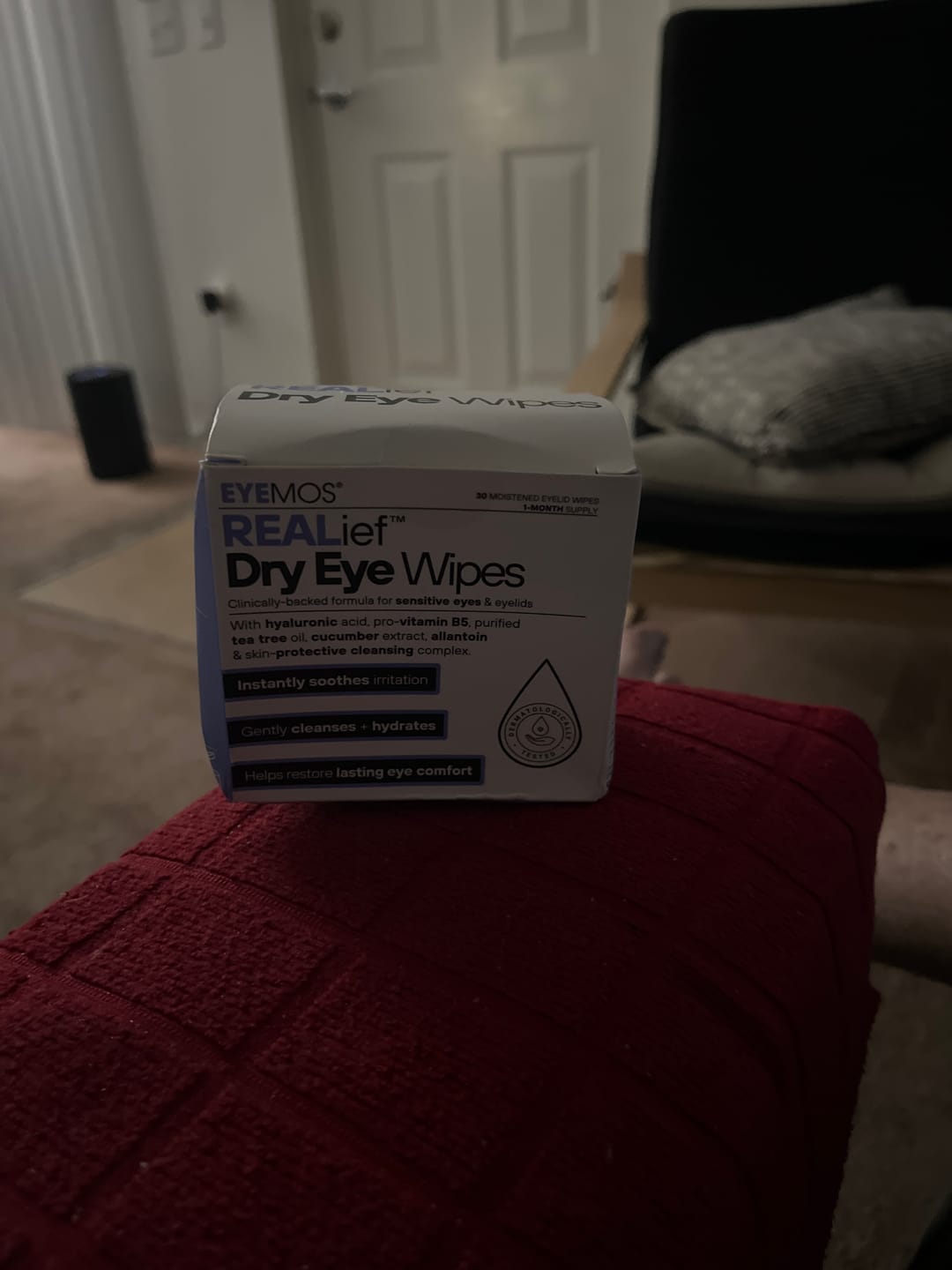 Customer photo review of REALief™ Dry Eye Wipes | 30