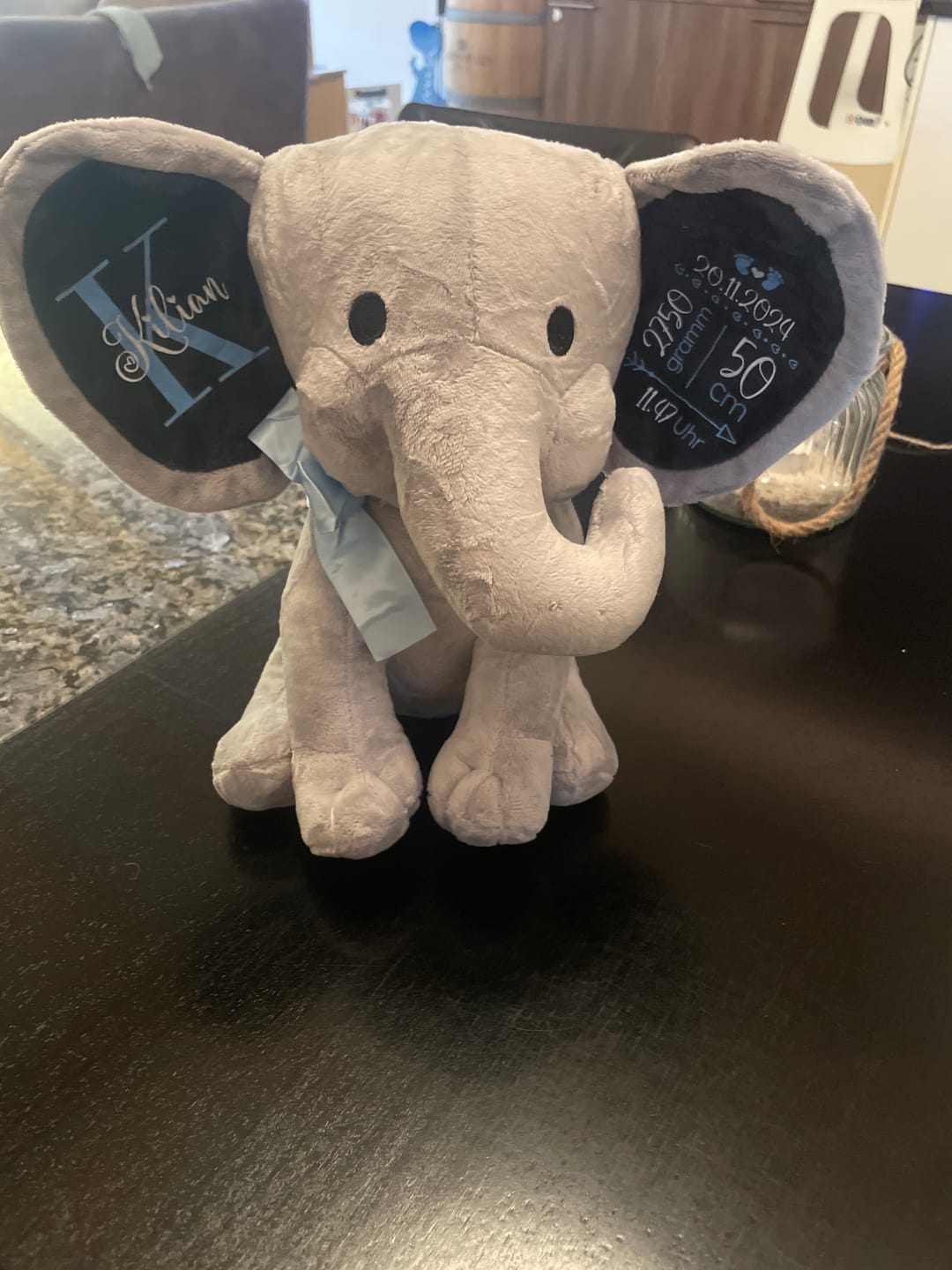 Customer photo review of Kuschel Elefant - Baby-Stofftier