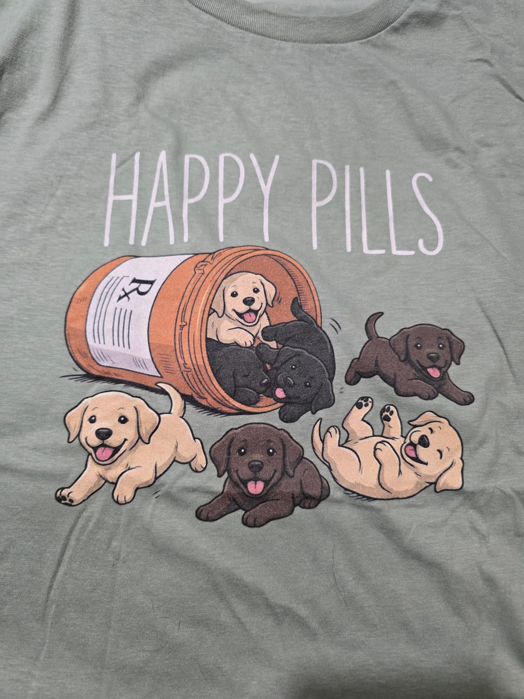 Customer photo review of Happy Pills Labrador Shirt