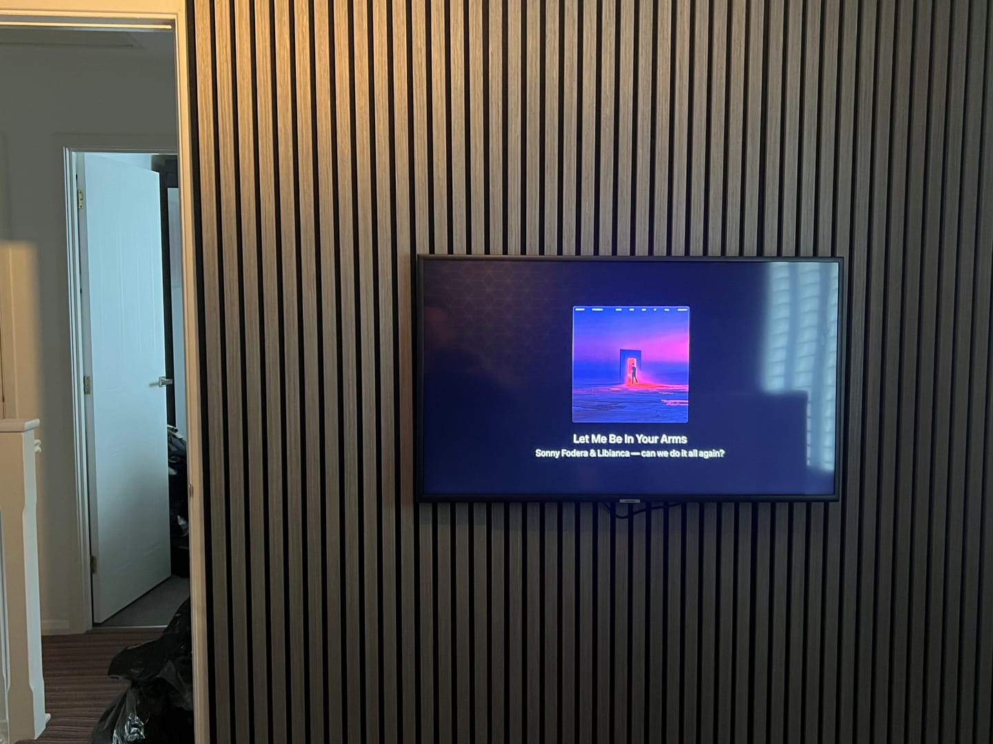 Customer photo review of Grey Oak Acoustic Wall Panel