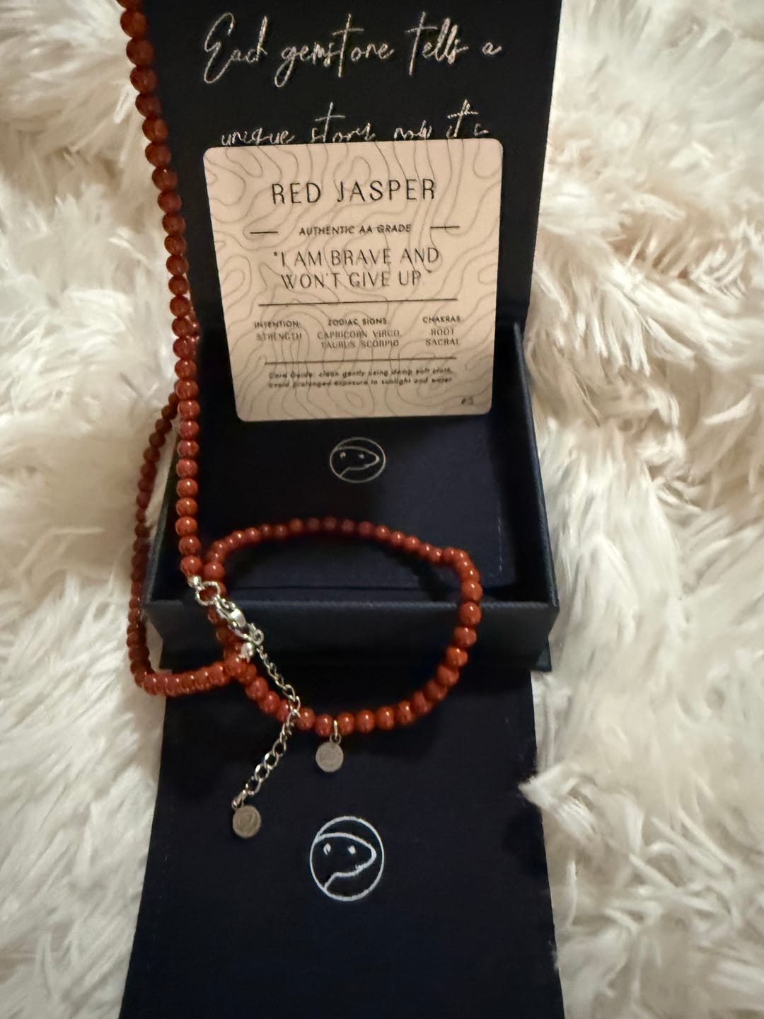 Customer photo review of Red Jasper Beaded Duo Mini