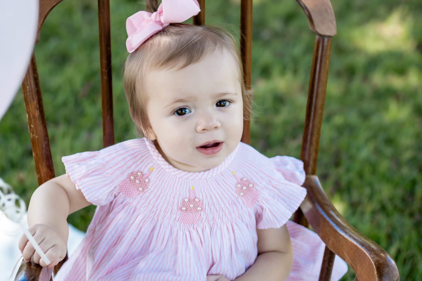Customer photo review of Pink Striped Cupcakes Diaper Set