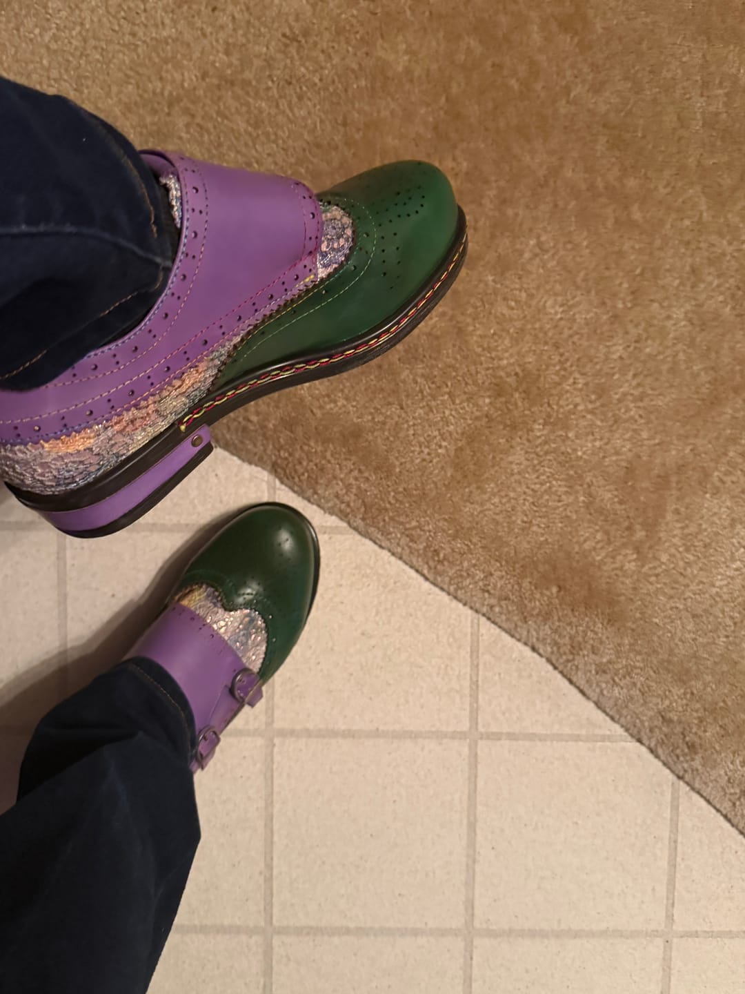 Customer photo review of Colorblock Mary Jane Oxford Flat Shoes