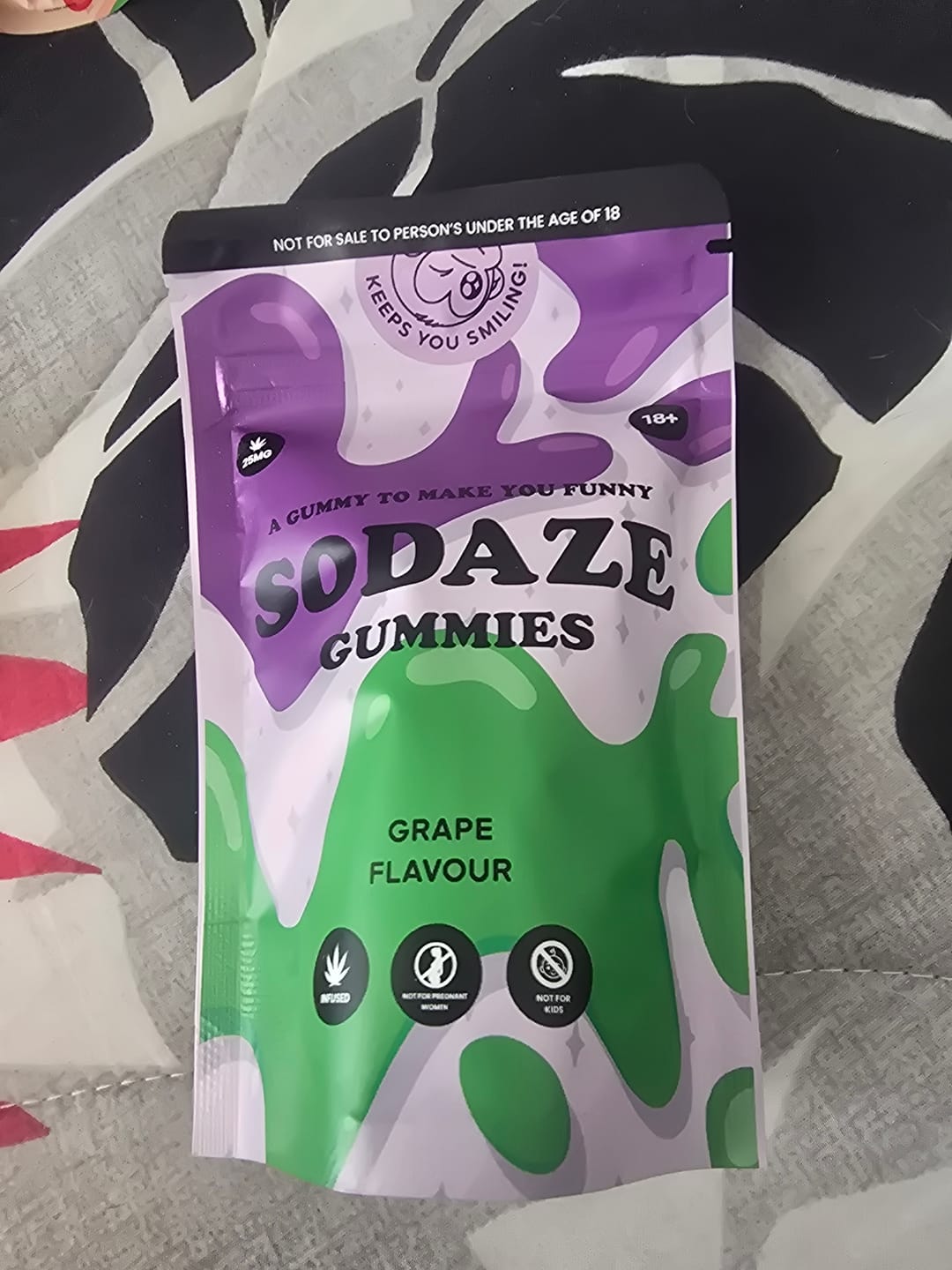 Customer photo review of THC Sodaze Grape Gummies 25mg