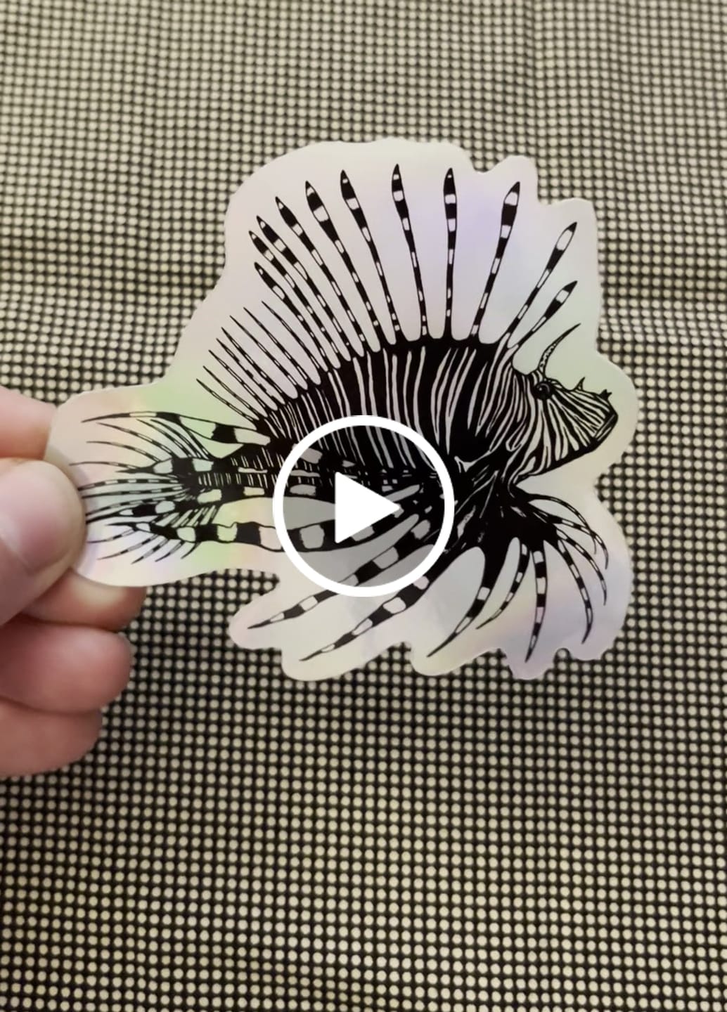 Customer video review of Custom Die Cut Stickers - Holographic