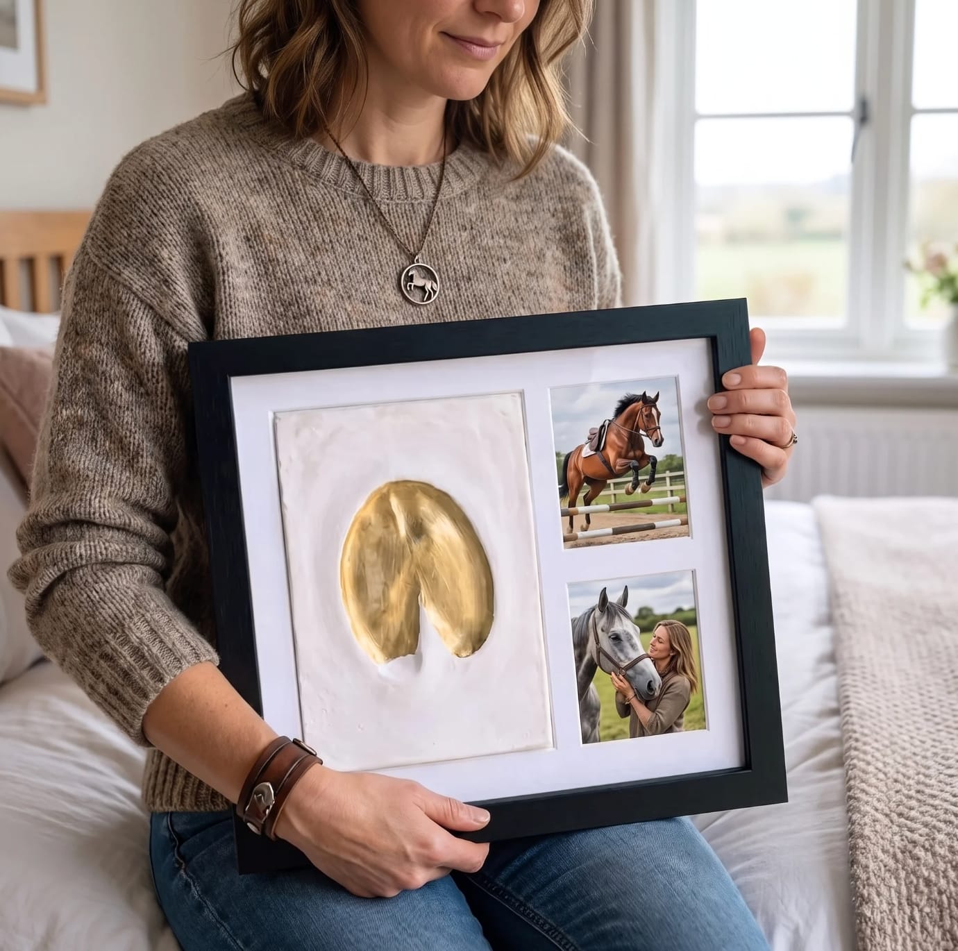 Customer photo review of Hoofmark™  Clay Hoofprint Frame
