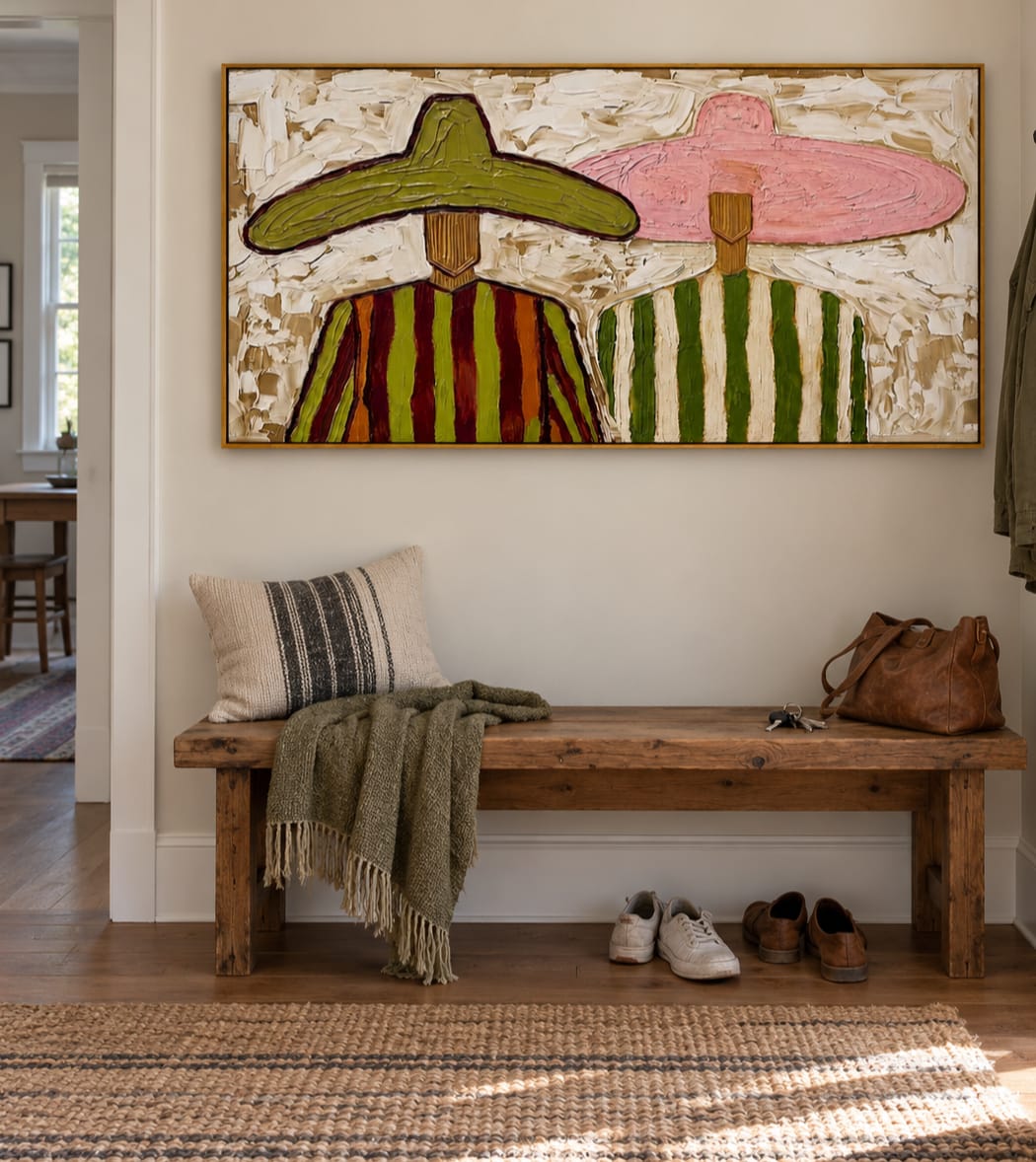 Customer photo review of Desert Duo-Colorful Sombrero Portrait Painting