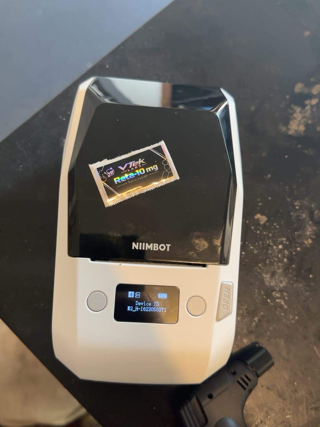 Customer photo review of NIIMBOT M2 2-Inch Label Maker for Vial Bottle Labels, Lab Storage & Sample Organization